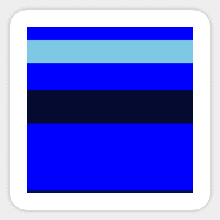 An admirable miscellany of Sky Blue, Blue, Darkblue and Dark Navy stripes. Sticker